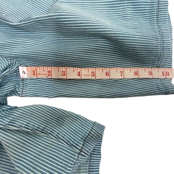 TOMMY BAHAMA Denim Striped Long Line 4 Pocket Shorts Sz 4 - Picture 8 of 9